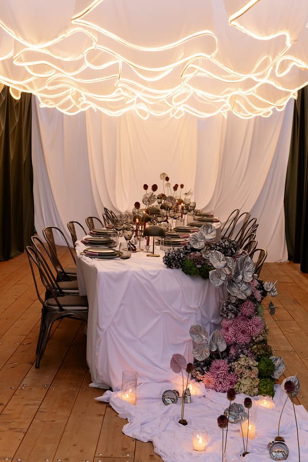 Modern Wedding Inspiration Silo Sage Dreamy Draping Showstopping Florals