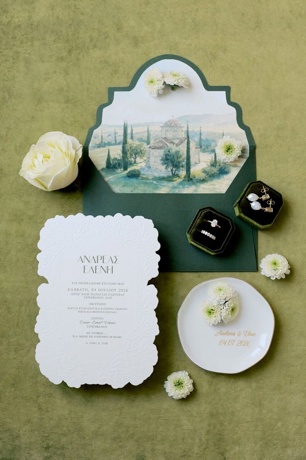 Timeless Minimal Wedding Refined White Green Details