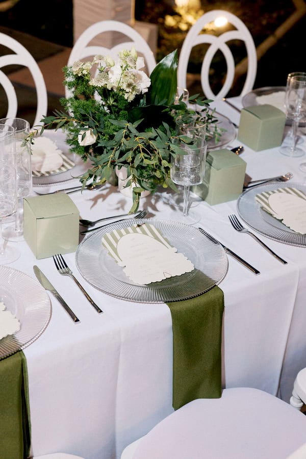 Timeless Minimal Wedding Refined White Green Details