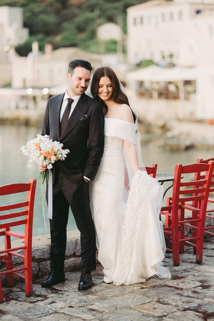 Beautiful outdoor wedding in Areopoli with breathtaking sea views | Ioanna & Dimitris