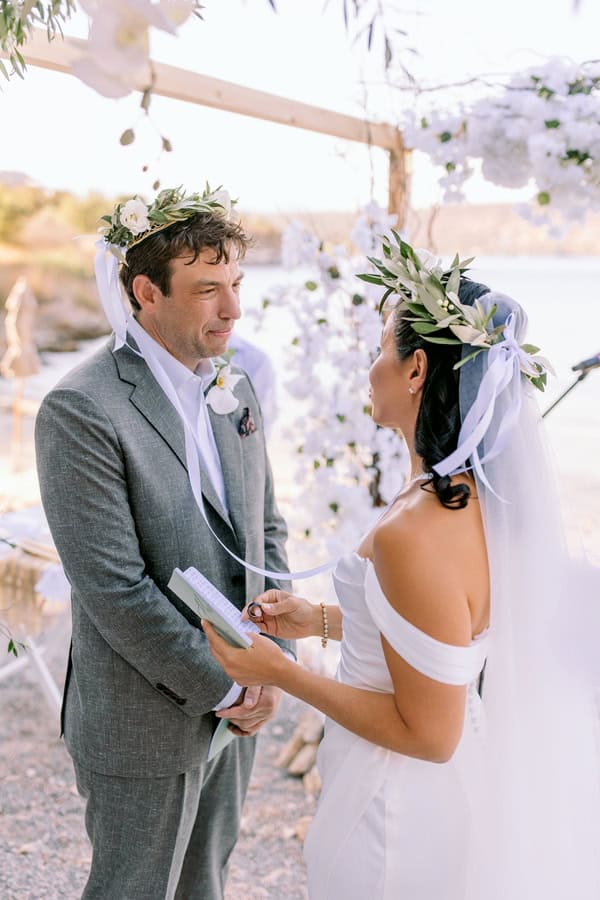 Dreamy Seaside Wedding Mani White Florals