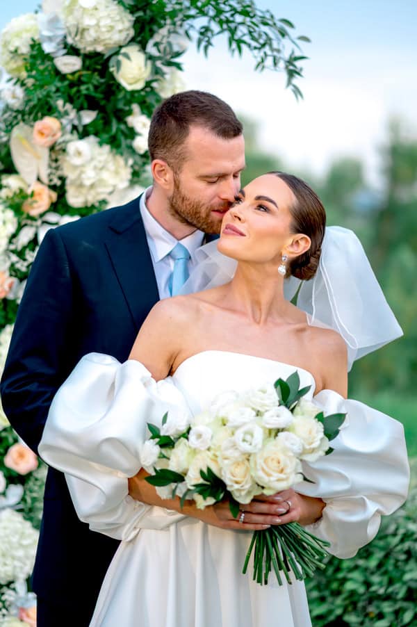 Romantic Seaside Wedding Athens White Roses Aegean Inspired Details