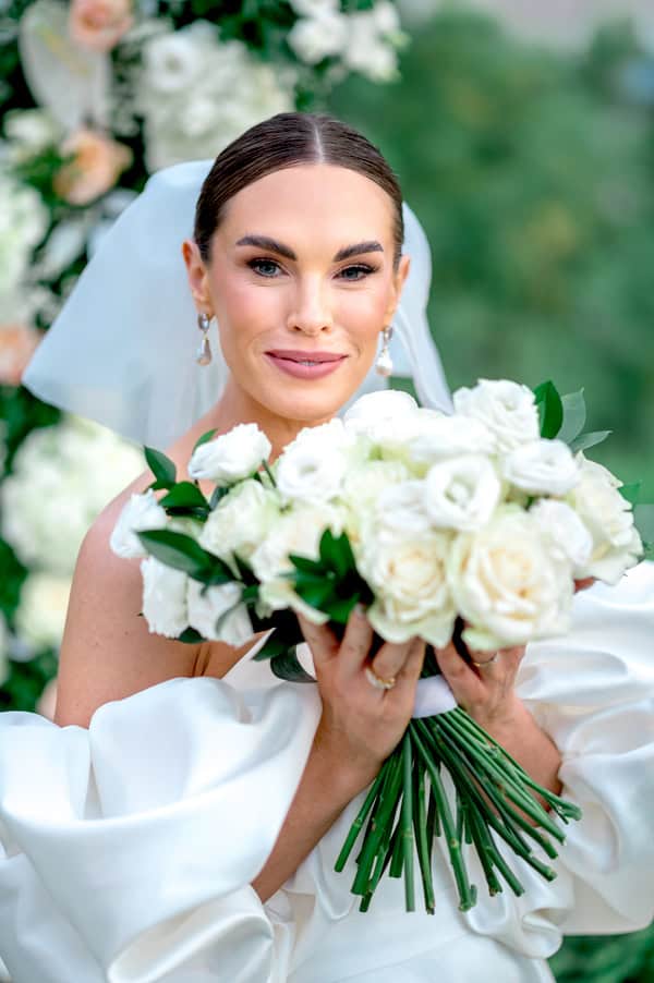 Romantic Seaside Wedding Athens White Roses Aegean Inspired Details