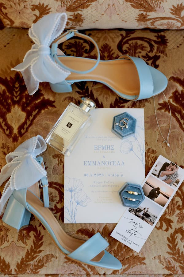 Romantic Spring Wedding Dusty Blue Lilac Details