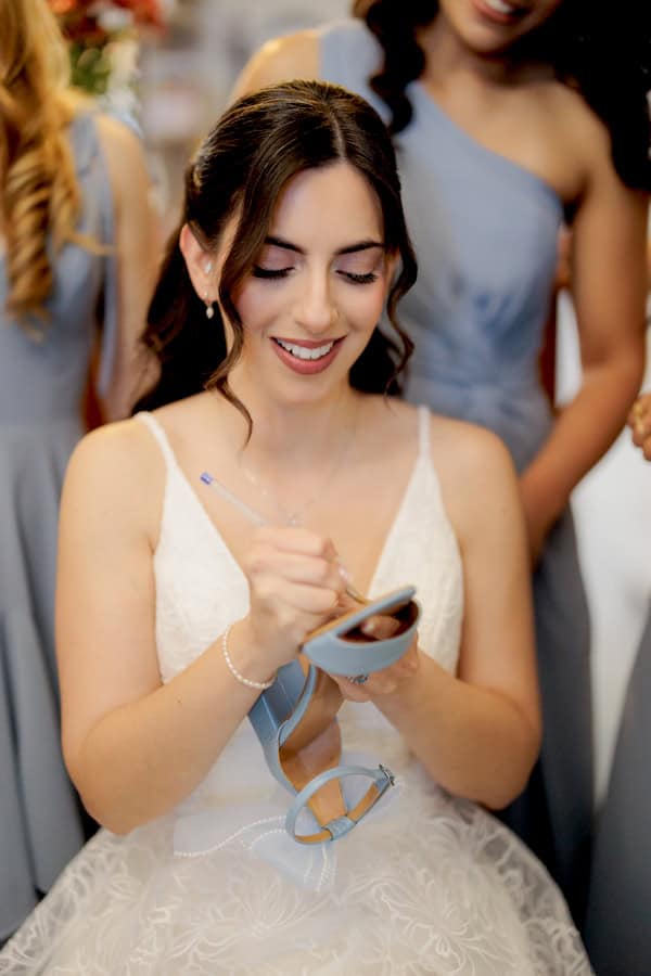 Romantic Spring Wedding Dusty Blue Lilac Details