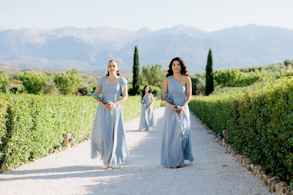 Romantic Spring Wedding Dusty Blue Lilac Details
