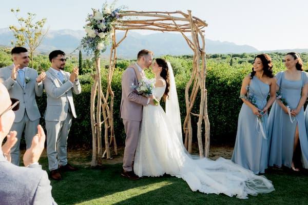 Romantic Spring Wedding Dusty Blue Lilac Details