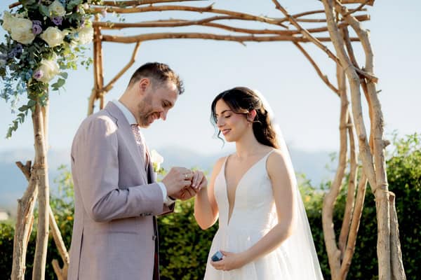 Romantic Spring Wedding Dusty Blue Lilac Details