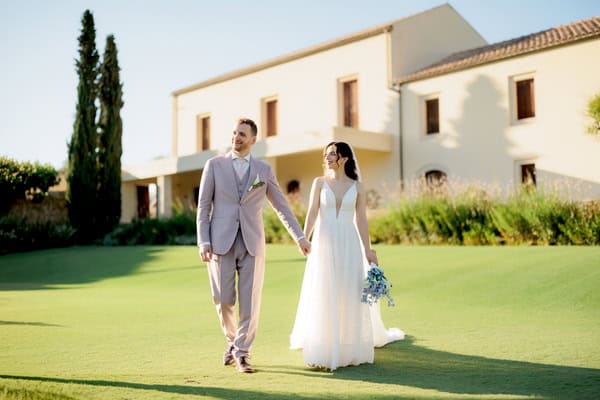 Romantic Spring Wedding Dusty Blue Lilac Details
