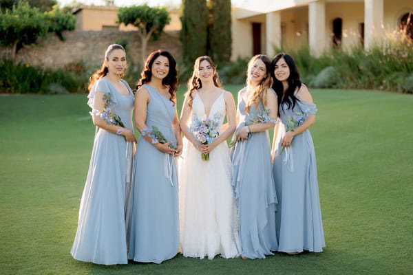 Romantic Spring Wedding Dusty Blue Lilac Details