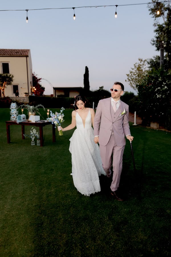 Romantic Spring Wedding Dusty Blue Lilac Details