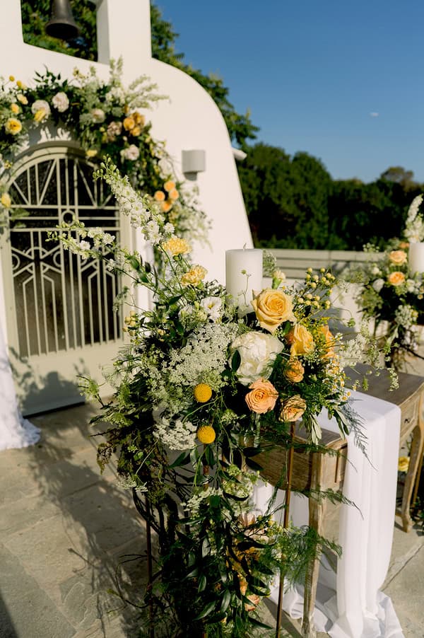 Romantic Summer Wedding Athens Vibrant Yellow Details