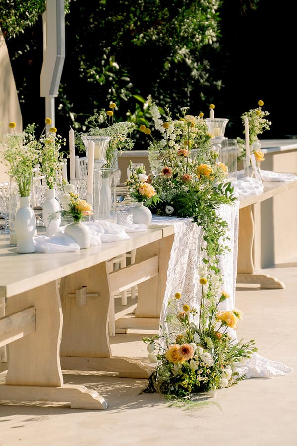 Romantic Summer Wedding Athens Vibrant Yellow Details