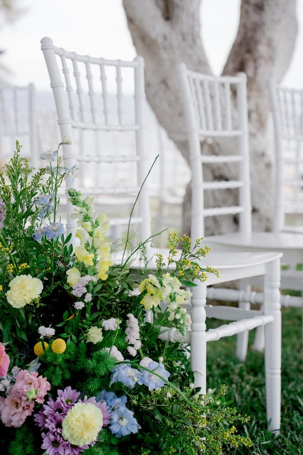 Romantic Summer Wedding Kalamata Orange Details