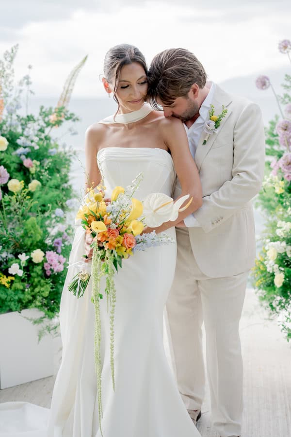 Romantic Summer Wedding Kalamata Orange Details