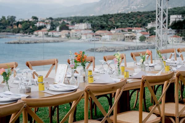 Romantic Summer Wedding Kalamata Orange Details