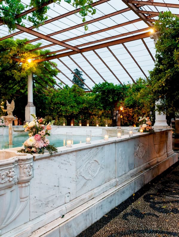 Romantic Wedding Chios Pastel Flowers Antique Gold Details