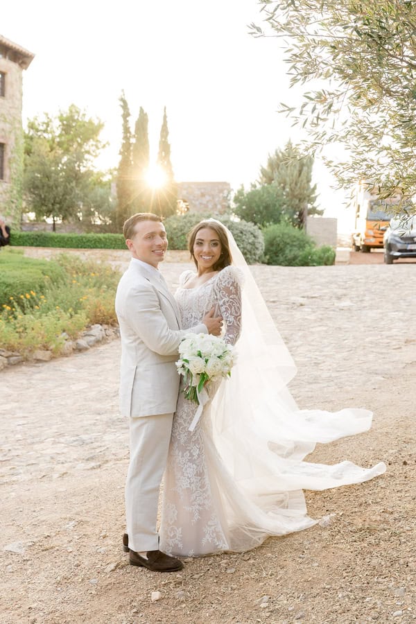 Timeless Destination Wedding Athens White Florals