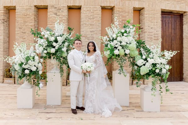 Timeless Destination Wedding Athens White Florals
