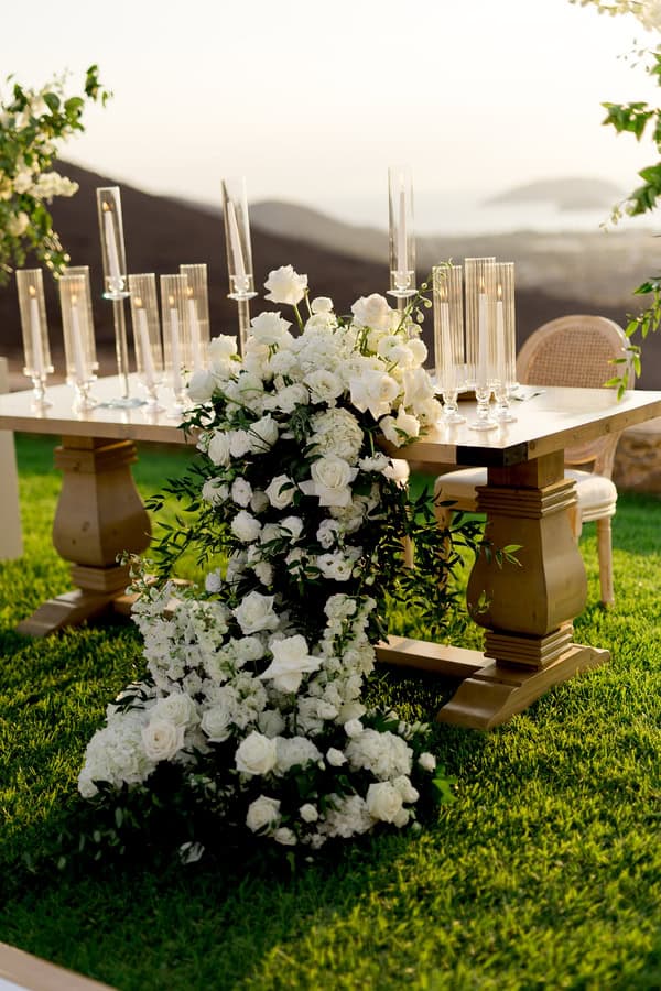 Timeless Destination Wedding Athens White Florals